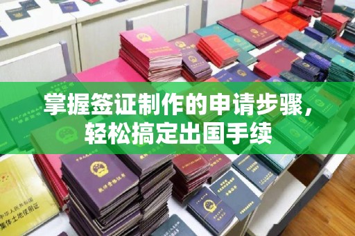 丰城掌握签证制作的申请步骤，轻松搞定出国手续